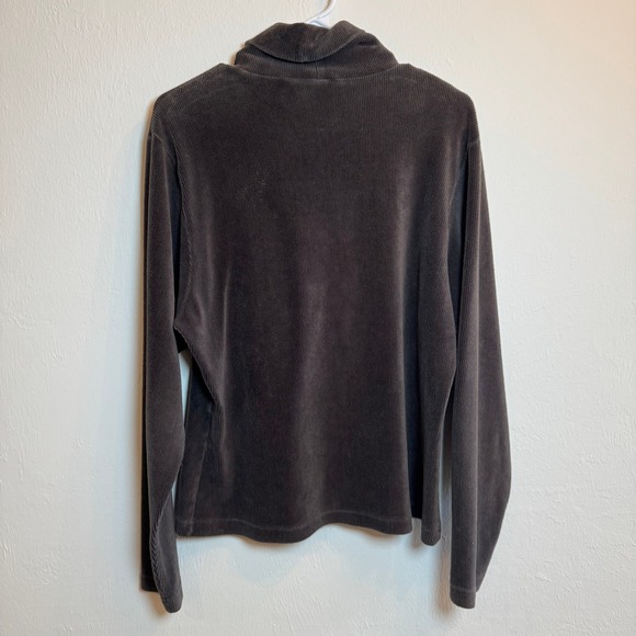 Vintage Woolrich Corduroy Turtleneck Top Women's Long Sleeve Large Brown‎ Casual - Picture 8 of 8